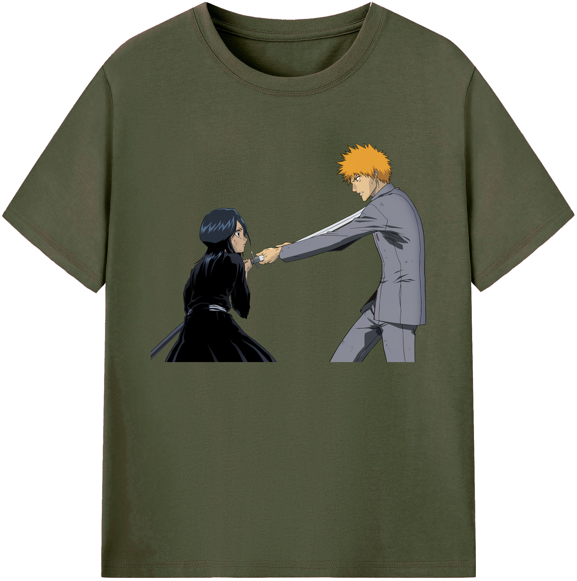 （画像用） ブリーチ 朽木ルキア BLEACH Kuchiki Rukia 綿100％ メンズ半袖Tシャツ｜肌触りやわらか＆通気性
